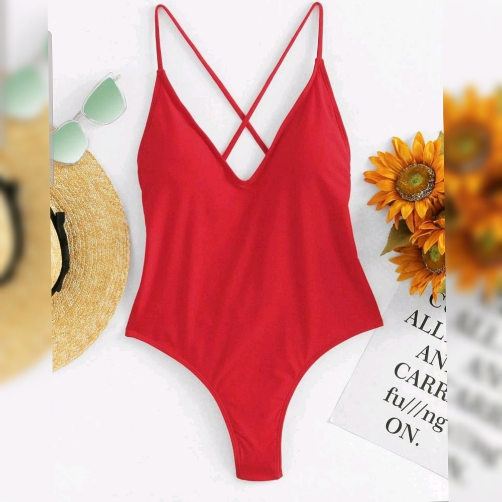 Candy Apple Red One Piece Swimsuit